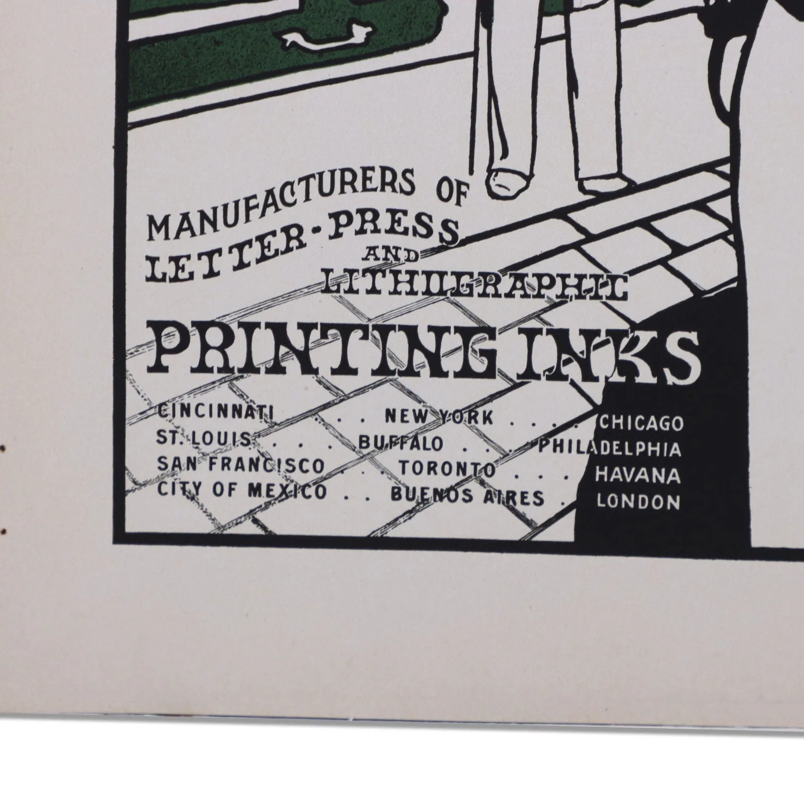 Ault & Wiborg Printing Ink Print Ad Advertising Lithograph Antique Circa 1900
