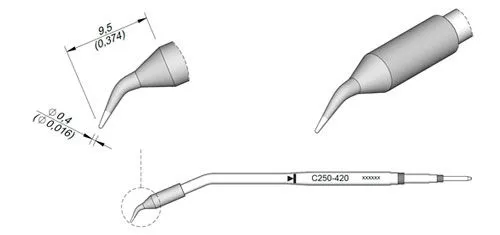 Cartridge Bent Ø 0.4-10PK