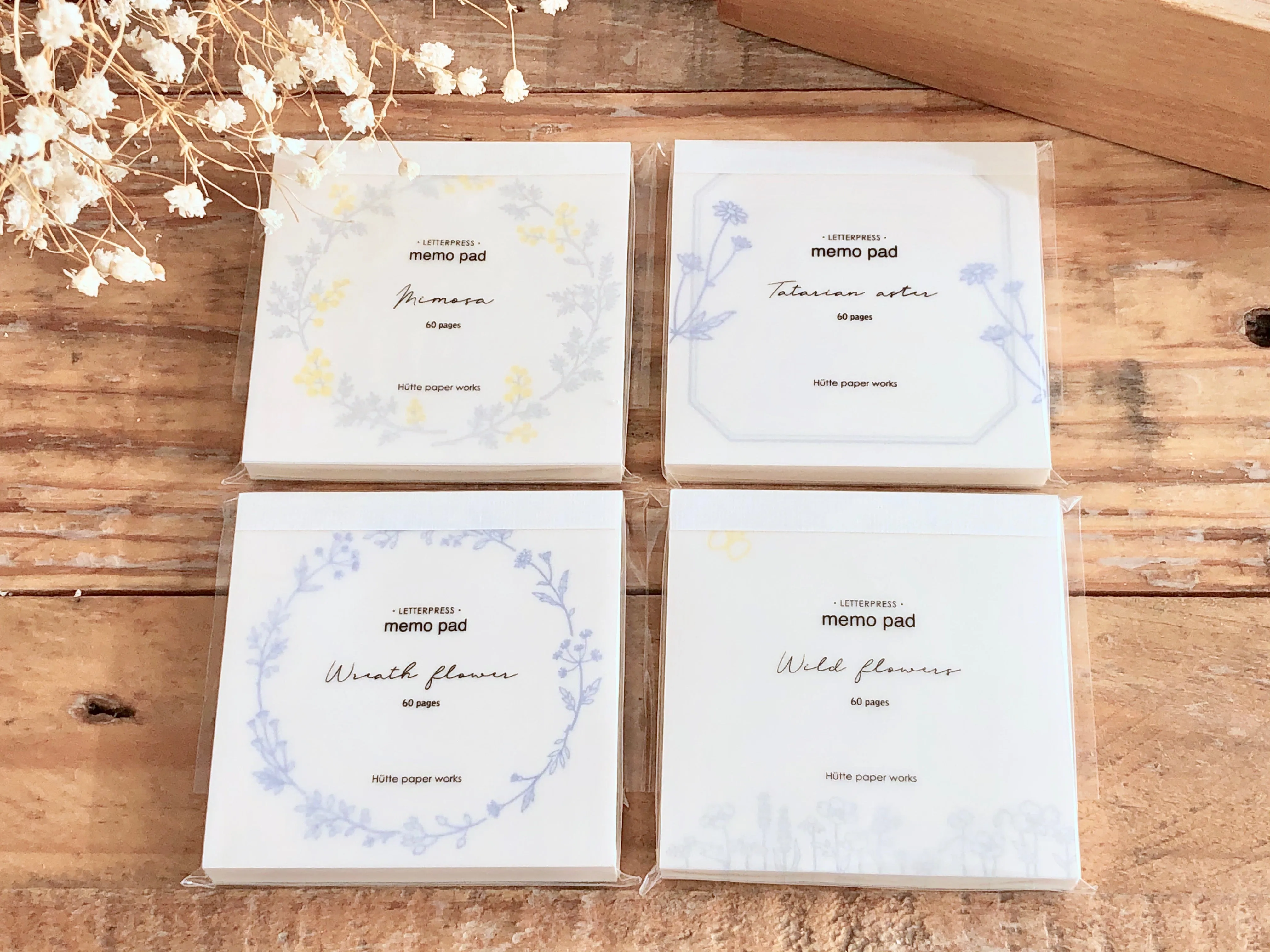 High Quality Botanical Garden Letterpress Memo Pad - Wildflowers & Butterflies