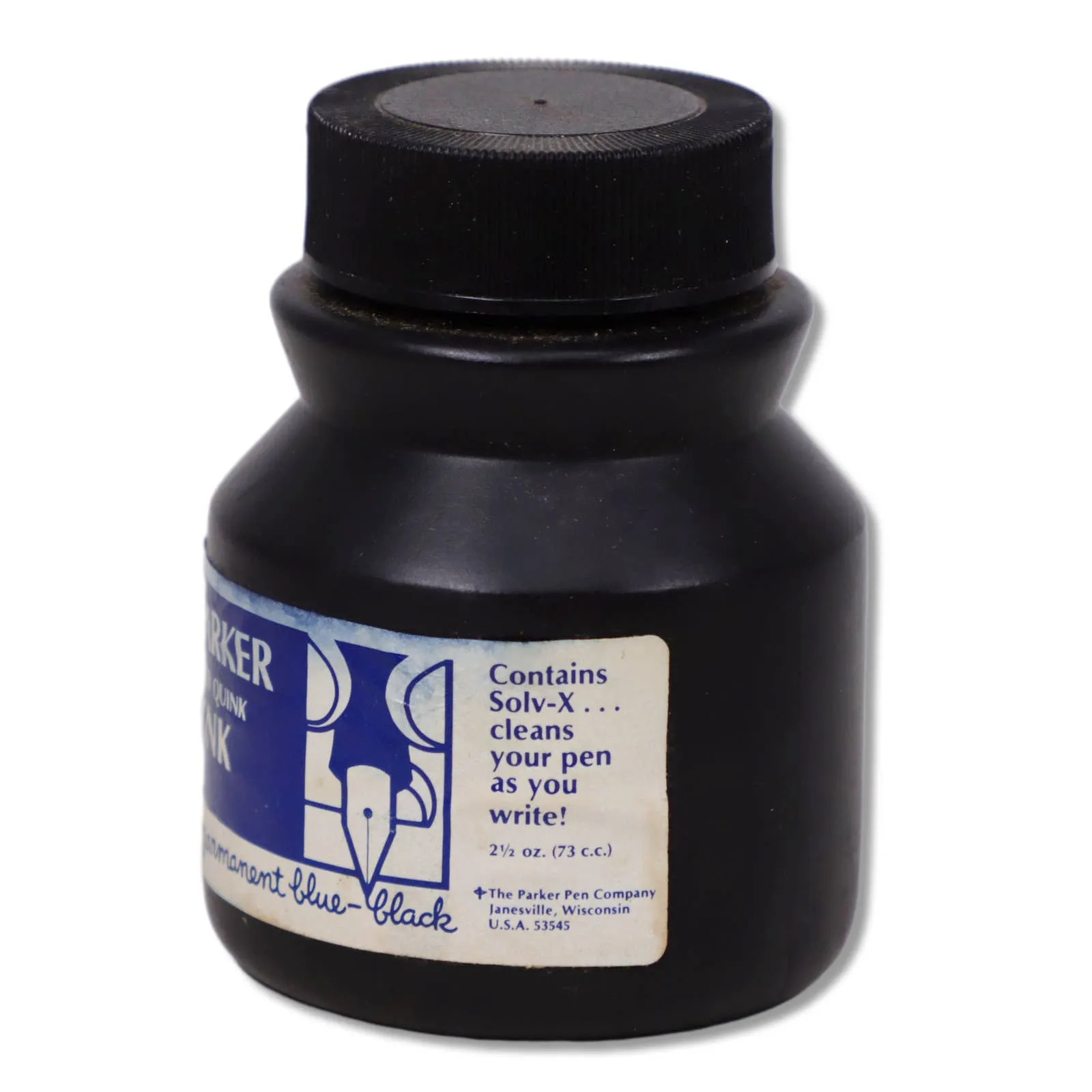 Parker Super Quink Ink Permanent Blue-Black Full 2.5oz Bottle 2.5oz 39 cents